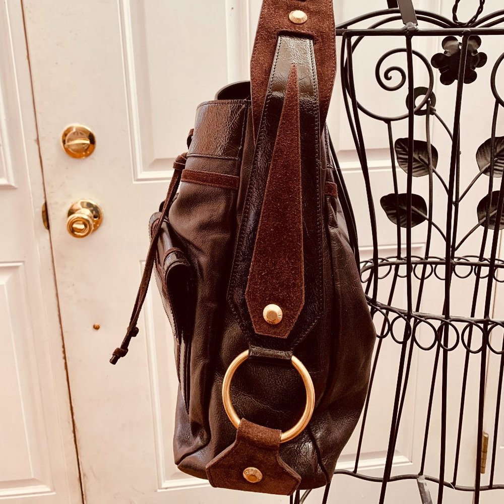 YVES SAINT LAURENT YSL SEVERINE LEATHER TOTE W DUST BAG MADE IN ITALY - Picture 5 of 16